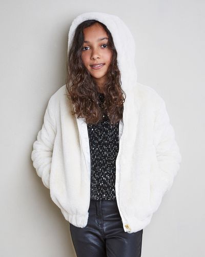 Older Girls Hooded Faux Fur Jacket (7-14 years)